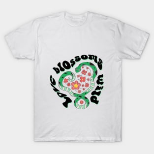 Floral Snake: love blossoms wild T-Shirt